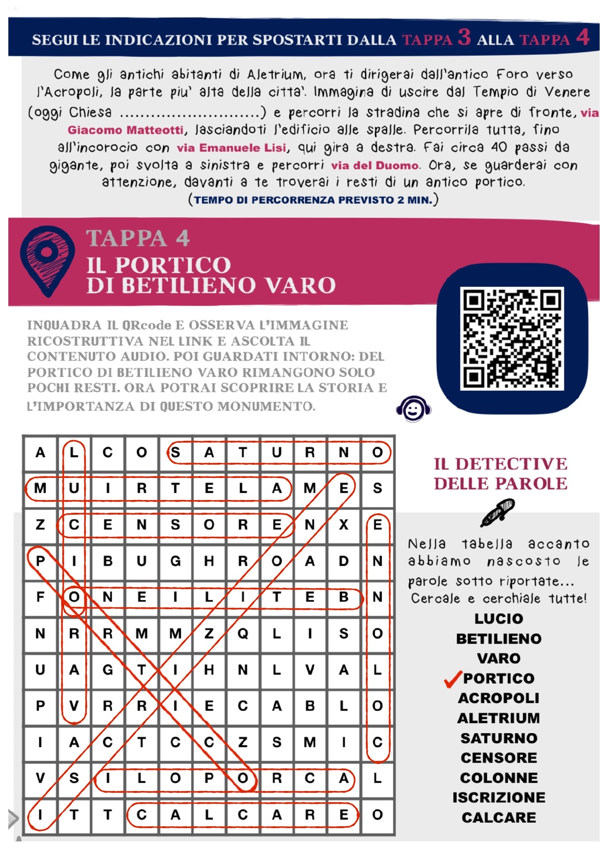 Alla scoperta di Alatri - Soluzioni ai giochi - Tappa 4
