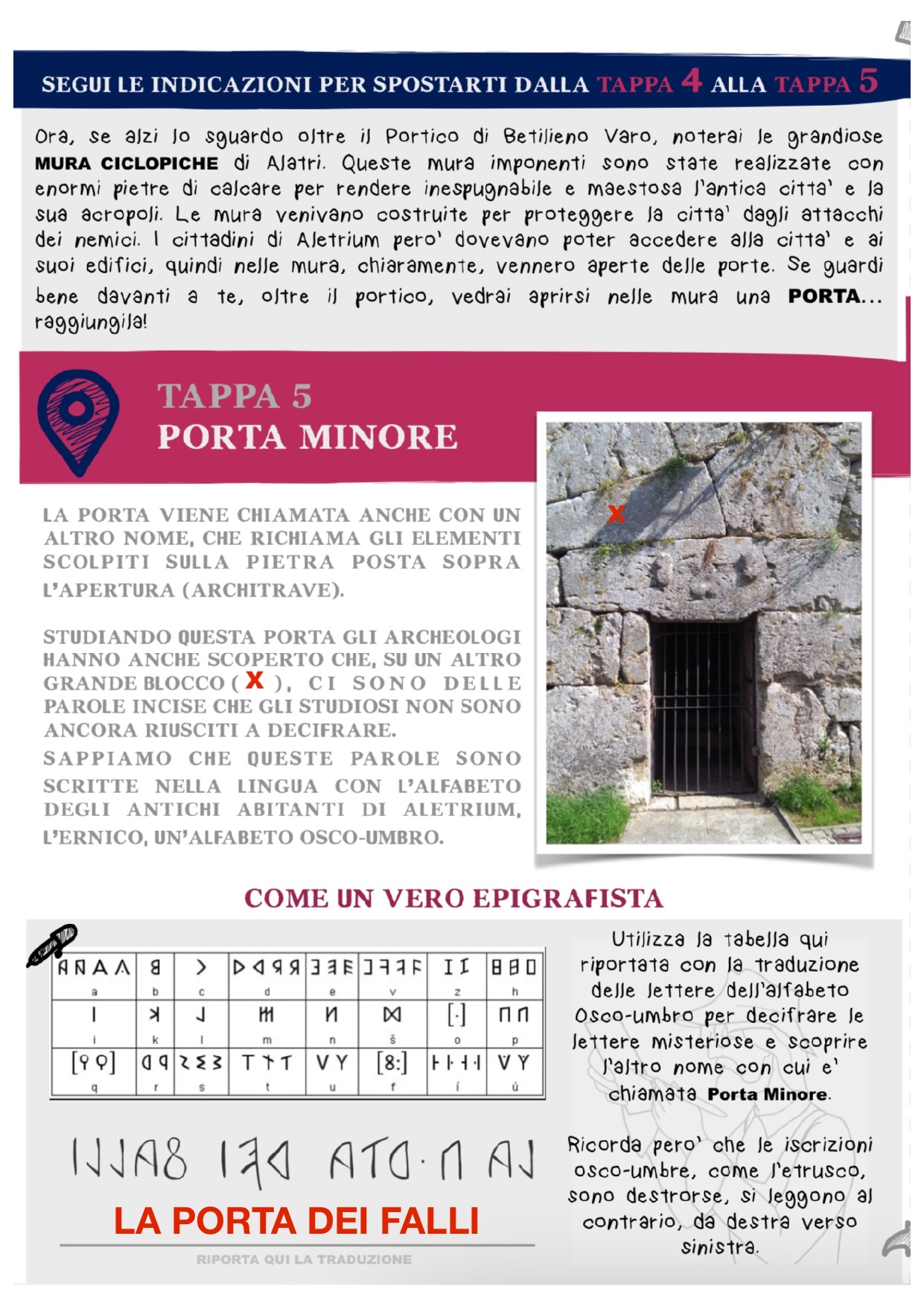Alla scoperta di Alatri - Soluzioni ai giochi - Tappa 5