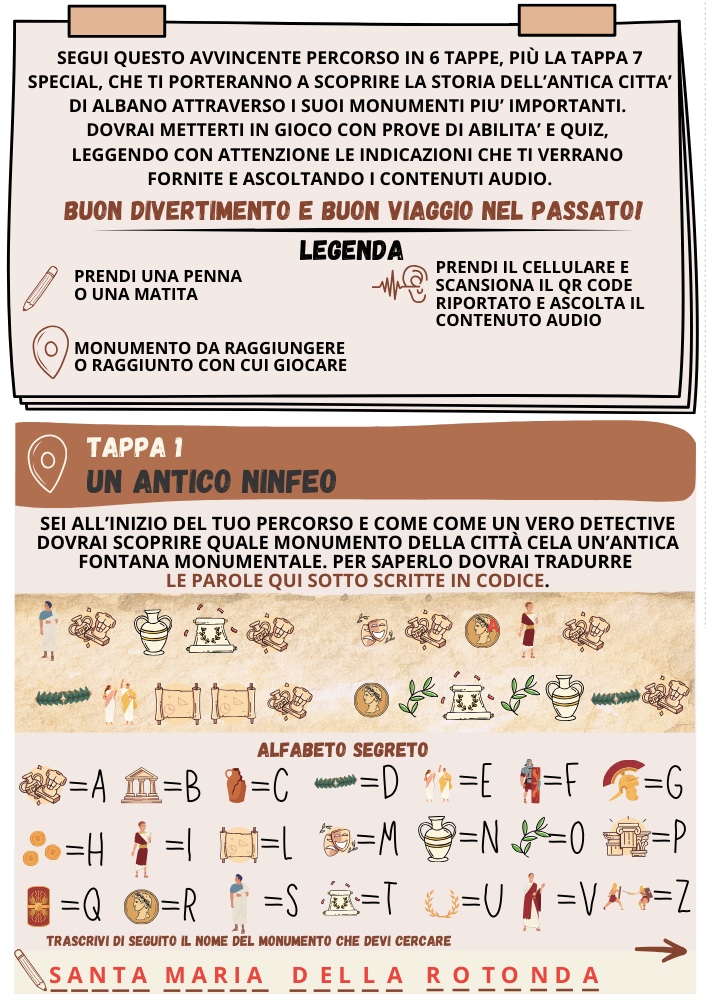 Alla scoperta di Albano Laziale - Soluzioni ai giochi - Tappa 1